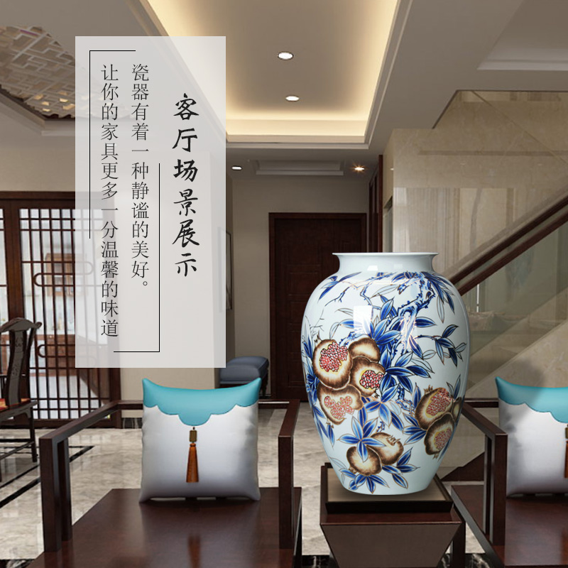 Jingdezhen ceramics vase hand - made primer expressions using of blue and white porcelain vase flower display furnishing articles written by famous experts
