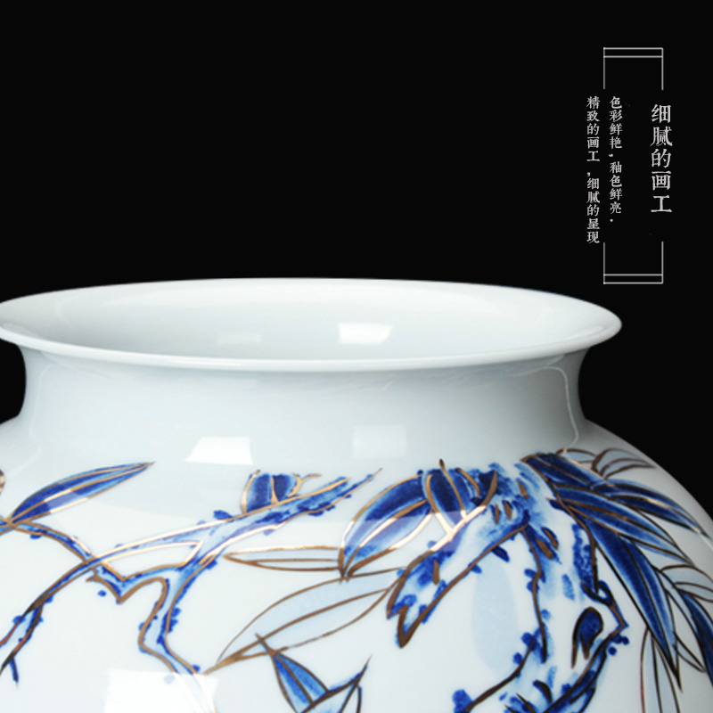 Jingdezhen ceramics vase hand - made primer expressions using of blue and white porcelain vase flower display furnishing articles written by famous experts