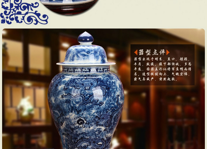 High - grade hand - made Kowloon, blue and white porcelain in jingdezhen ceramics day be born tank general in the Ming and the qing dynasties classical furnishing articles