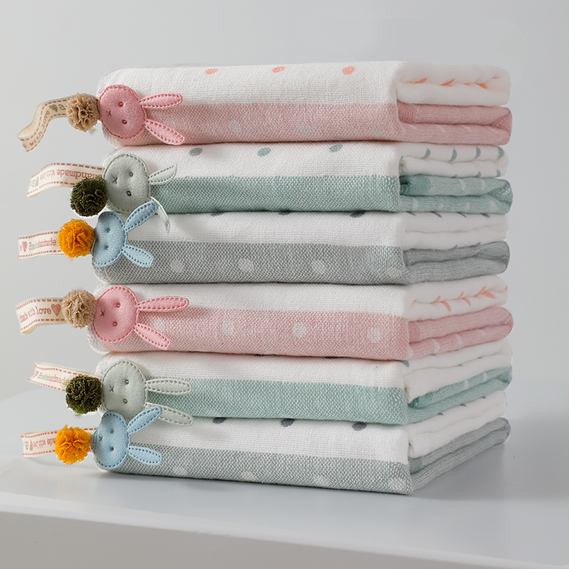 Children's towel pure cotton face wash home kindergarten special girl boy small gauze absorbent baby baby soft