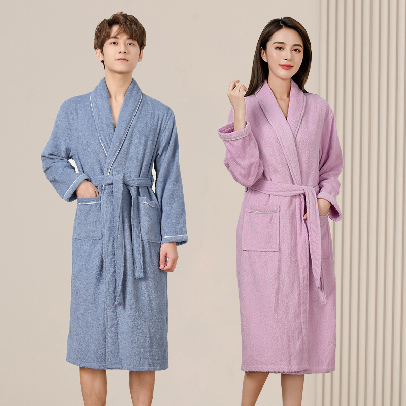 Bathrobe for Women, Autumn and Winter, Absorbent, Quick-Drying, Pure Cotton, Suitable for Men to Wear in the Shower, Can Be Worn in All Seasons, Nightgown, Bathrobe, Adult, 2026 New Model