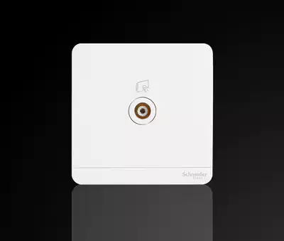 Schneider's still mirror porcelain white ordinary single TV TV TV socket panel