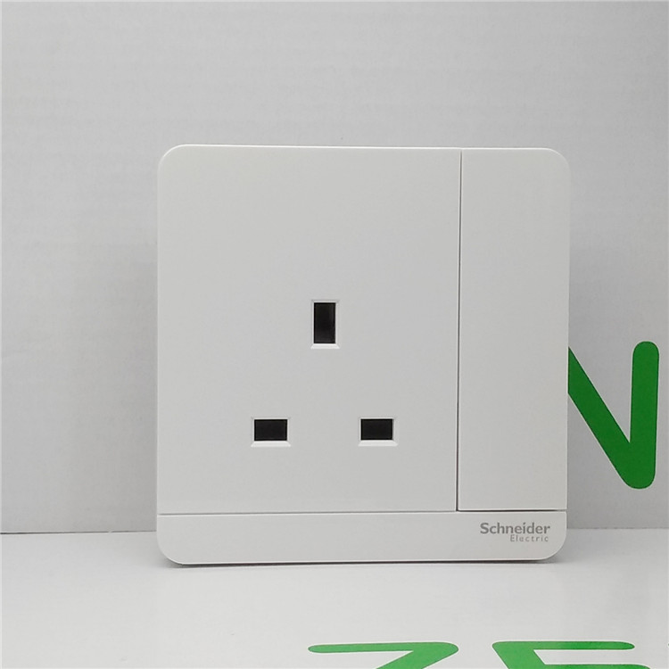 Schneider Fashion Mirror Porcelain White 13A With Switch Socket Harbor Type English Type English Gauge Square Foot Socket