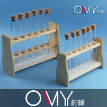  Wooden test tube rack package 6 12 pcs 20 25 30*150 200 Glass test tube with wooden stopper Wooden frame set Bar Restaurant