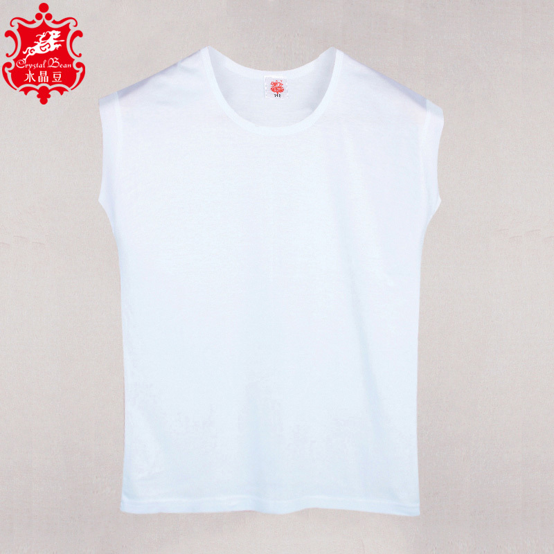 Summer Cotton Undershirt for Women, Pure Cotton Vest for Middle-Aged and Elderly People, All-Cotton Sleeveless Shirt for the Elderly, Loose Wide-Shoulder Short-Sleeve Shirt