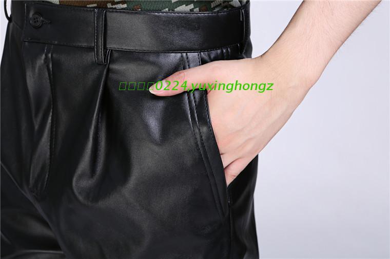 Pew quần của nam giới da u quần da quần mùa đông windproof lạnh xe máy đầu máy kích thước lớn thường quần dày quần