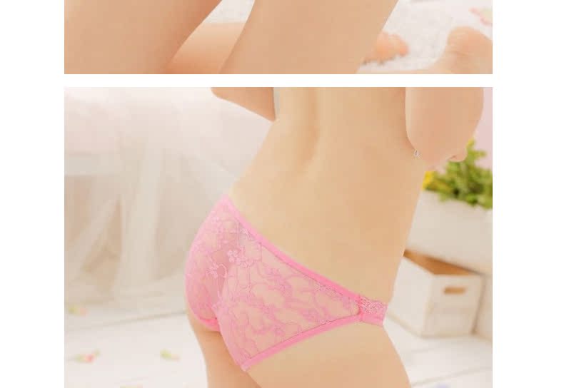 Quần áo gợi cảm của phụ nữ dây đeo ren Quần lót gợi cảm eo thấp trong suốt dễ thương tóm tắt đầy đủ nóng quần lót nam sexy