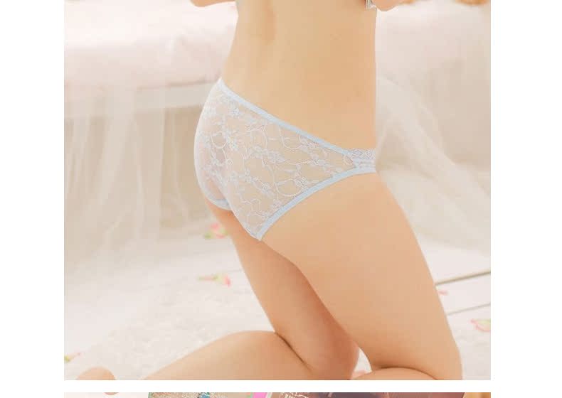 Quần áo gợi cảm của phụ nữ dây đeo ren Quần lót gợi cảm eo thấp trong suốt dễ thương tóm tắt đầy đủ nóng quần lót nam sexy