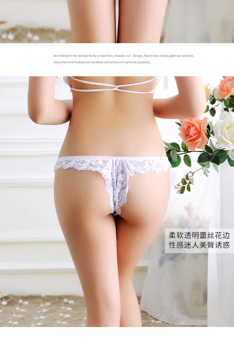 Quần áo gợi cảm của người đàn ông đồ lót nữ mùa hè vải ren trong suốt căng không có dấu vết eo thấp gợi cảm quyến rũ T quần quần lót cạp cao