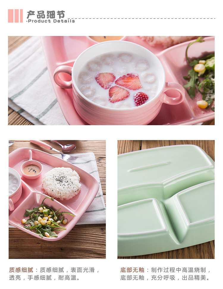 Creative ceramic Japanese snack plate frame plate meal plate of fruit breakfast tray was one suit