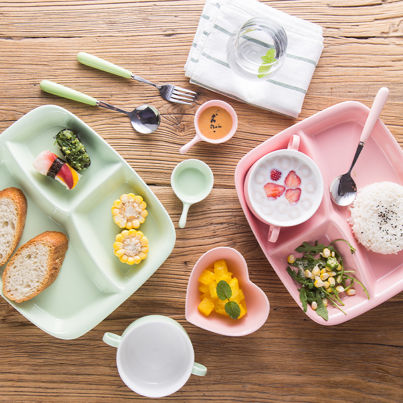 Creative ceramic Japanese snack plate frame plate meal plate of fruit breakfast tray was one suit
