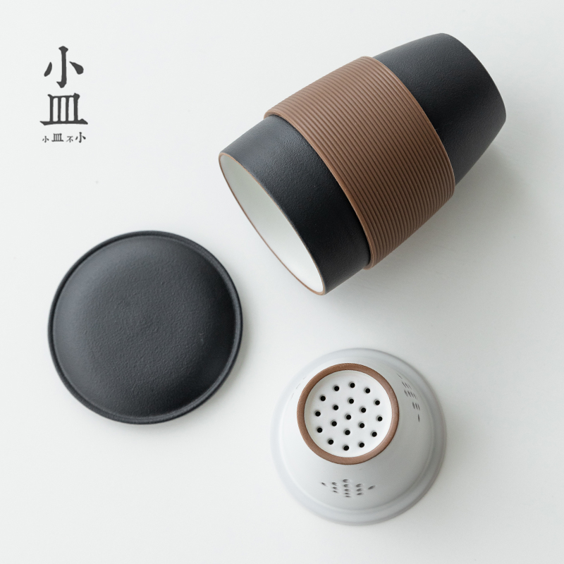 Small dish make tea cup tea separation ceramic with filter office household custom and tea cups
