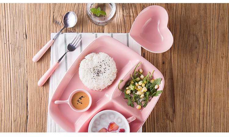 Creative ceramic Japanese snack plate frame plate meal plate of fruit breakfast tray was one suit
