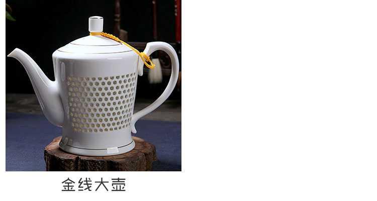 Blue and white porcelain ceramic teapot single pot home filtering small manual exquisite hollow out white porcelain jingdezhen tea kungfu