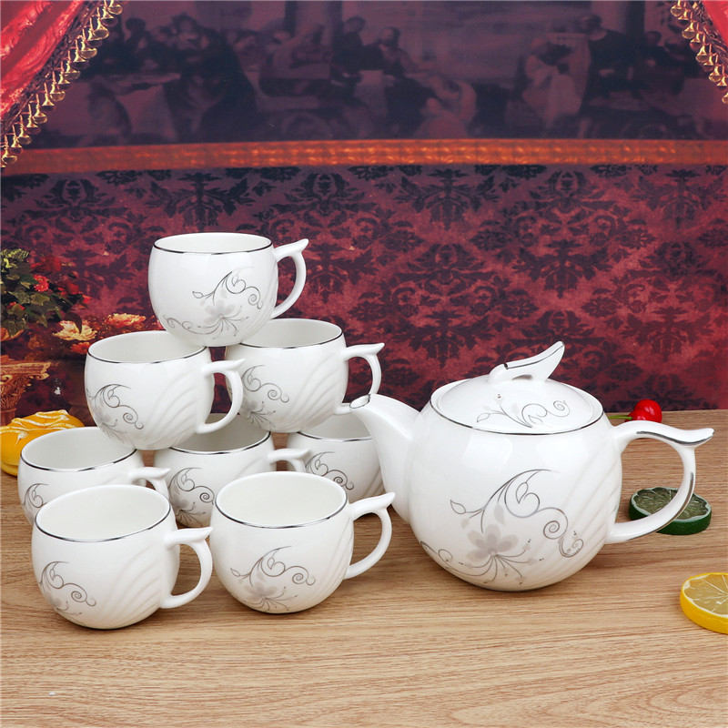 Ya cheng DE 8 + 1 bird of paradise, tea water set porcelain teapot teacup 9 piece tea set tea service of a complete set of ceramic pot cup