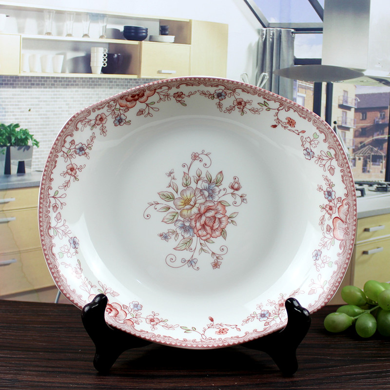 The people 's livelihood industry both romantic amorous feelings of ship plate rectangular plate 9 inches in The fill dish dish porcelain dish FanPan soup plate