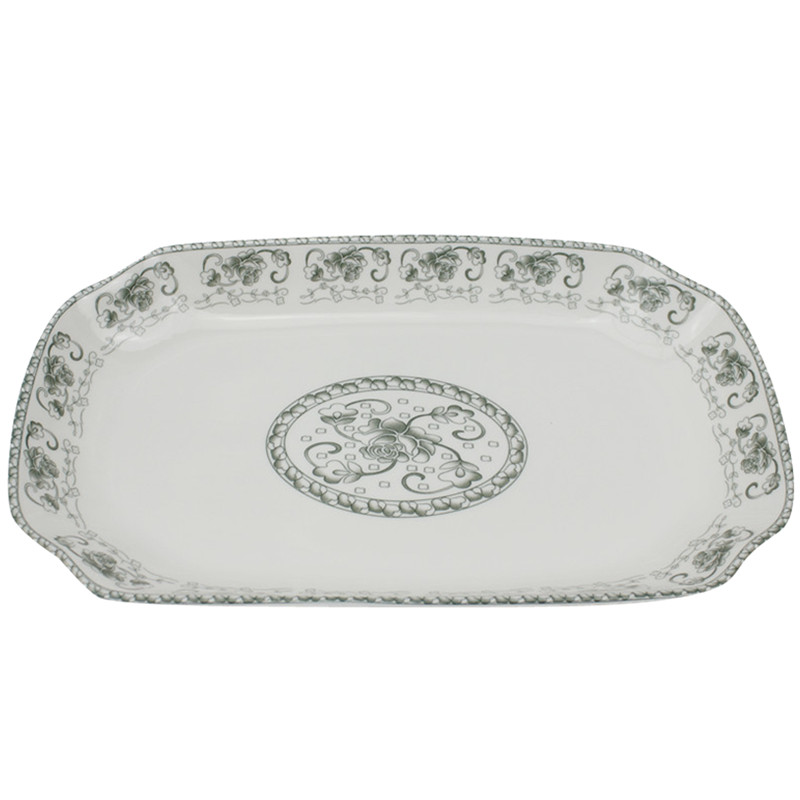 Both the people 's livelihood industry cixin qiu - yun, 11.5 inch fish dish deep fish dish rectangular dish dish porcelain dish new fish dish