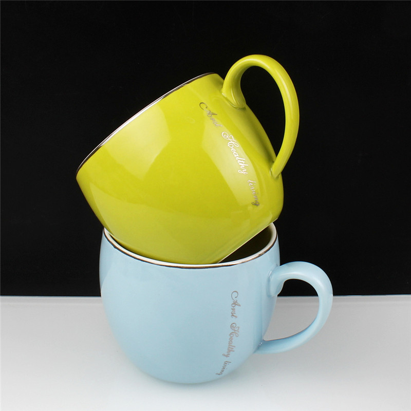 Ya cheng DE dazzle see elle mugs, lovely circular cup dazzle see colour ceramic coffee cup cow cup fashion cup
