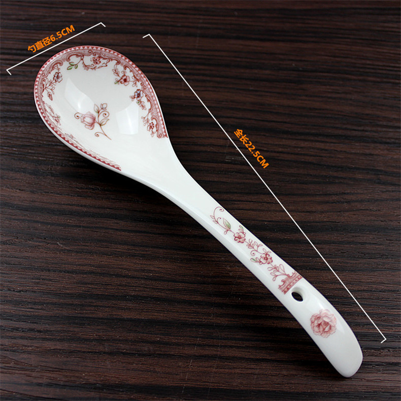Both the people 's livelihood industry romantic amorous feelings of the big spoon ladle soup spoon, soup bowl spoon tablespoons of pottery and porcelain spoon