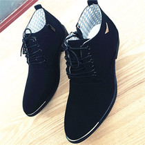 2022 Spring male black scalp shoes business daily dress shoes English cloth casual shoes Martin shoes