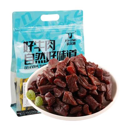 科尔沁原味辣味500g风干牛肉粒