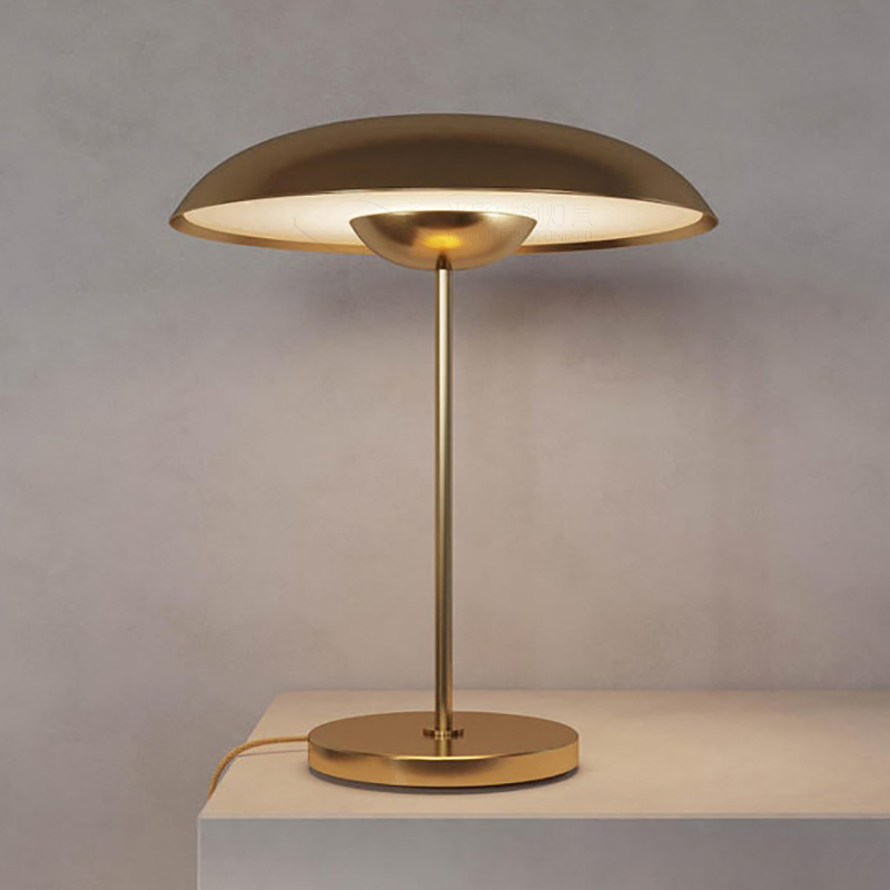 Minimalist Industrial Wind Decorative Lid Horn Led Bar Headboard Bedroom Golden Table Lamp Prototype Board Floor Lamp-Taobao