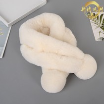 Rabbit fur plush scarf surrounding neck woman Han version otters rabbit plush fur leather grass winter warm and small childrens fur cross fur collar