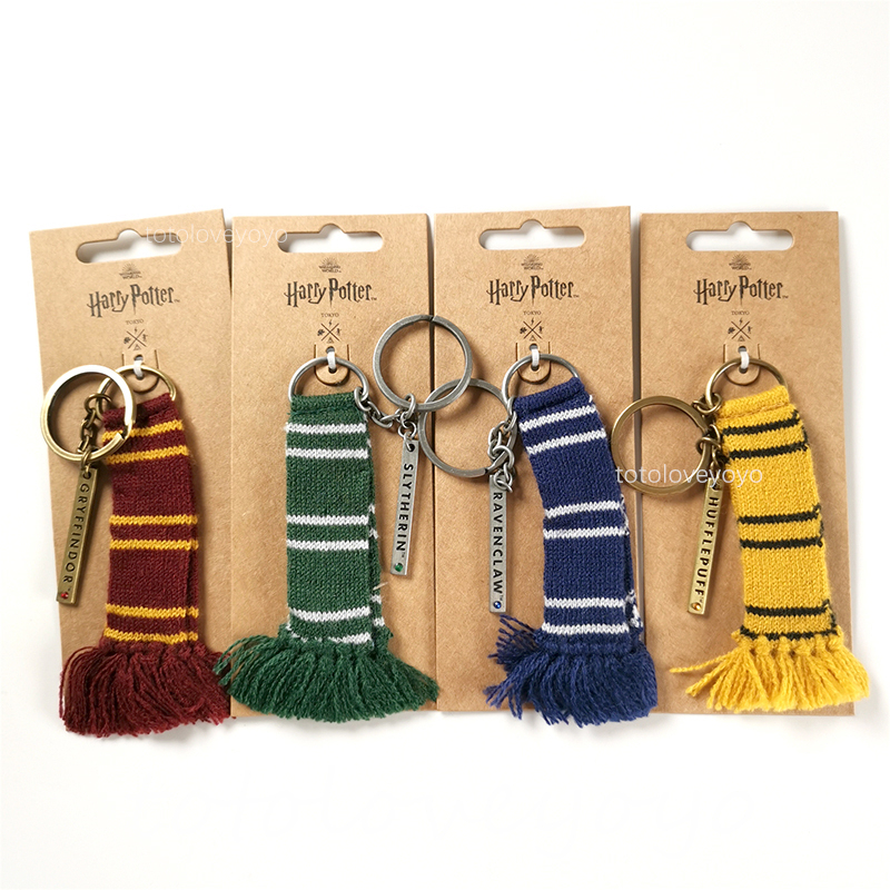 In-Stock Japan Tokyo Harry Potter Film Studio Official Merchandise Academy Mini Striped Scarf Keychain