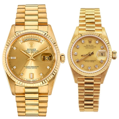 18K Gold Real Diamond Rolex Swiss Automatic Mechanical 18038 Unisex Watch 69178 Luxury Gift