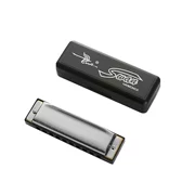 Swan (SWAN) Swan SWAN Harmonica Người mới bắt đầu Blues Harmonica 10 Hole Children Nhạc cụ Bạc Xám - Nhạc cụ phương Tây