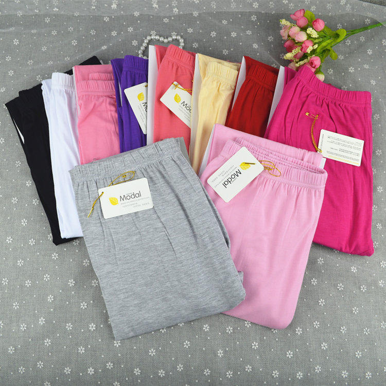 Modal women's long johns slim cotton elastic line pants thin section warm body underwear leggings one piece large size