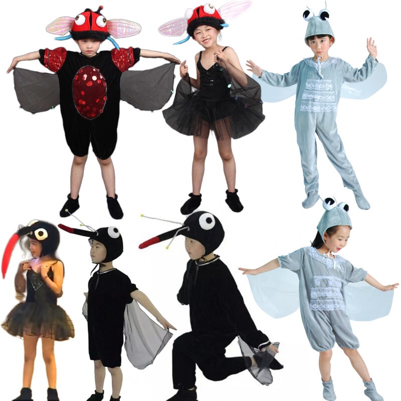 Children's Animal Performance Costumes, Small Fly Performance Costumes, Kindergarten Little Mosquito Cartoon Style Dance Costumes