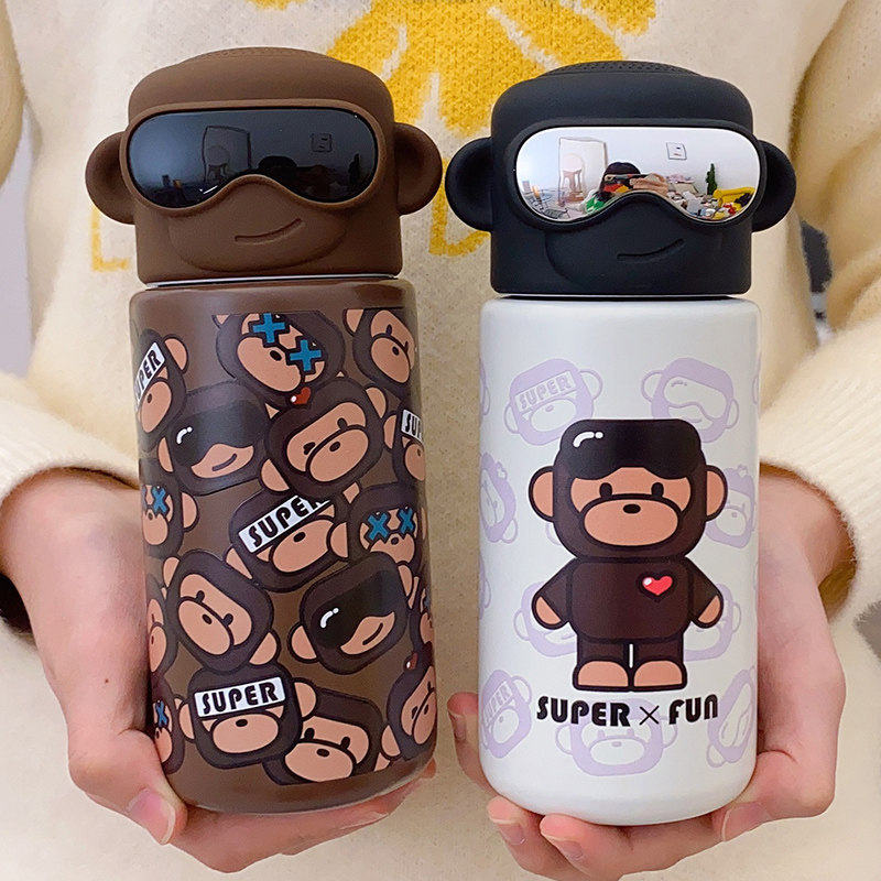 Lovers Insulation Cup Men's Water Glass Net Red Portable Students 316 High Yan value Cup Children Elementary students Direct Drinking Accompanying Cup