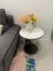 Italian light luxury sofa with rock slabs and corners living room Nordic simple round small side table bedside cabinet small coffee table