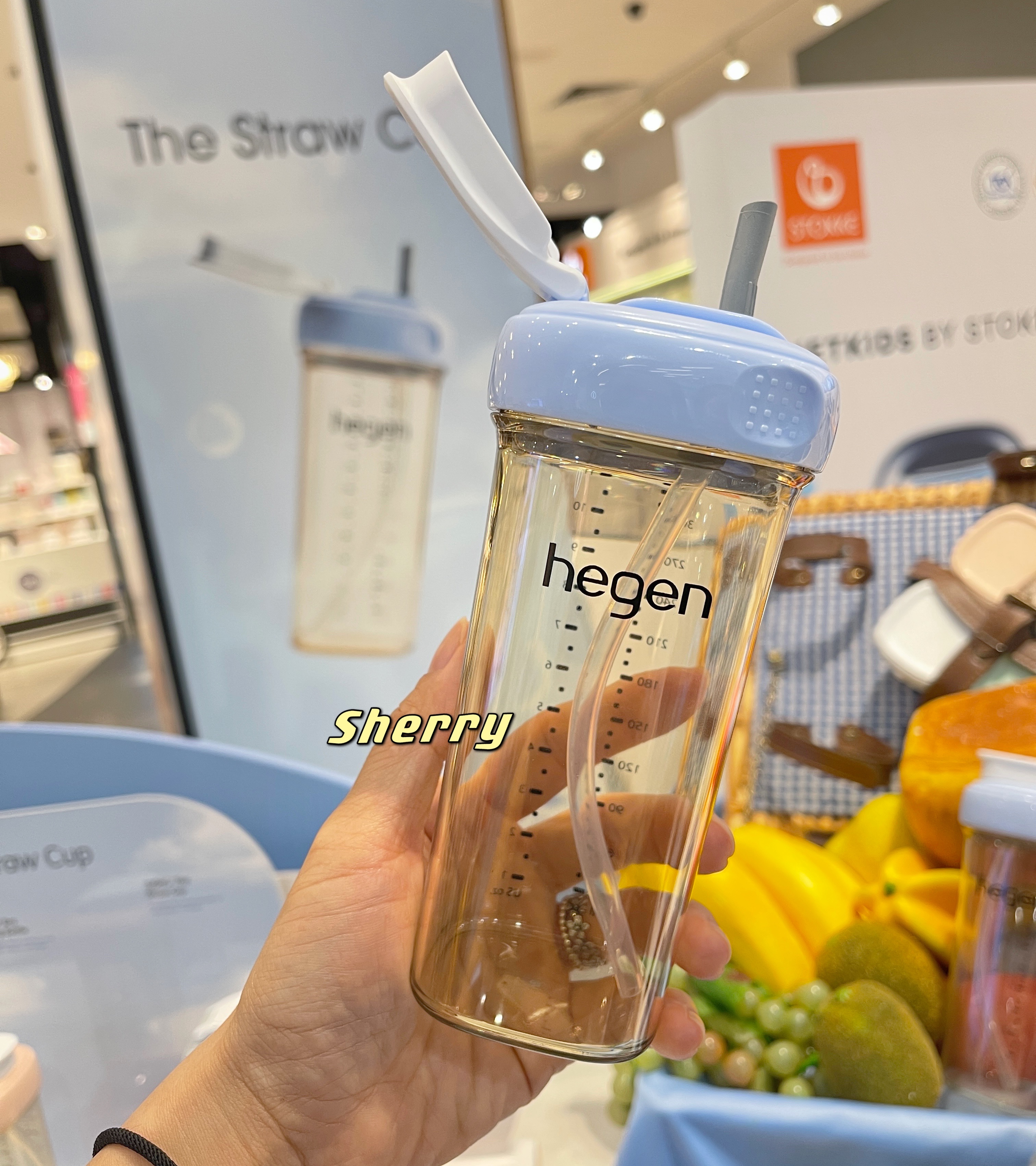 Singapore special cabinet heen bottle straw cup ppsu wide mouth diameter school drinking water cup anti-choking straw cup lid
