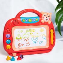 Childrens music drawing board 1-2-3 years old baby educational toy magnetic writing blackboard color bracket graffiti board 4