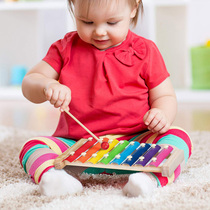 Eight-tone piano 1-2-3-year-old baby beat music music Carpenter childrens educational baby toy instrument small xylophone 5