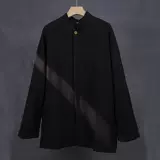 Демисезонное ханьфу, куртка, мужской этнический трендовый кардиган, китайский стиль, из хлопка и льна