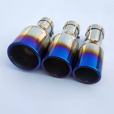Car exhaust pipe modified tail throat General large diameter stainless steel fired blue titanium black tail throat decoration 304 stainless steel