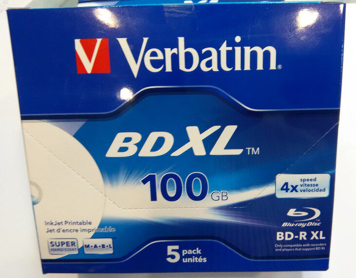 Japanese production Verbatim 43789 Blu-ray burn disc BD-R XL 100G printable monolithic boxed large capacity