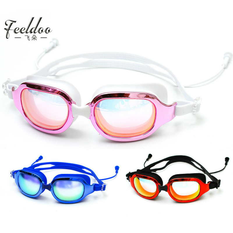 Flying Duo Swimming Goggles Plating Swimming Glasses High Definition Anti-Fog Waterproof Male And Female Adult Large Frame Swimming Glasses Equipped With New
