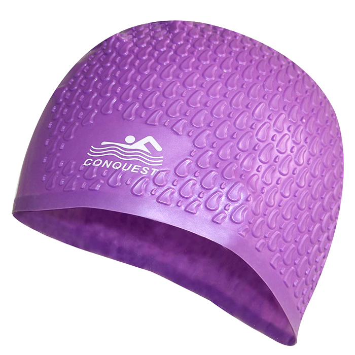 Women's large swimming cap Water drop silicone swimming cap Waterproof cap Long hair hair care headless swimming cap Men's and women's swimming cap