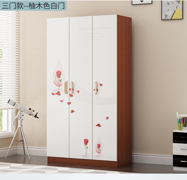 Tủ quần áo nền kinh tế hiện đại đơn giản lắp ráp phòng ngủ thuê closet tấm gỗ đơn giản tủ quần áo gỗ dành cho trẻ em lớn của - Buồng mẫu tủ quần áo 4 buồng