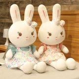 Милый плюшевый кролик, игрушка, большая тряпичная кукла для сна, в цветочек