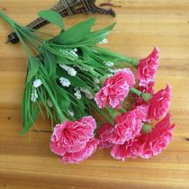 Carnations Emulation Bouquet Drawing Room Fake Flower Table Hem Flower Arrangement Silk Flower Plastic Flowers Decoration Flowers Mothers Day Gift