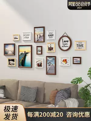 Living room photo wall decorative background made of photo frame wall punch-free personality wash photo wall sticker creative wall hanging combination