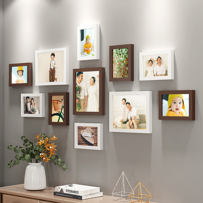 Modern Minimalist Photo Wall Decoration Creative Background Photo Wall Album Wall Frame Wall No-Drill Wall Hanging Set