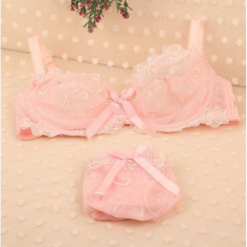 Yonan Lebei Summer Ultra-Slim Bra Set Thin ren điều chỉnh mờ ngọt Lingerie Set