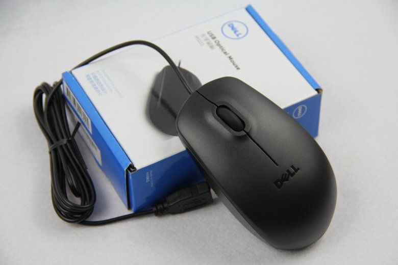 Boxed Dell Mouse Dell Ms111 USB Wired Mouse Universal Office Mouse 1.8m