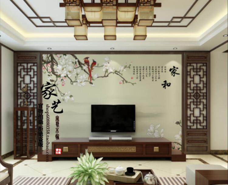 Dongyang wood carving solid wood lattice hollow antique doors and windows elm living room porch Chinese TV background wall partition